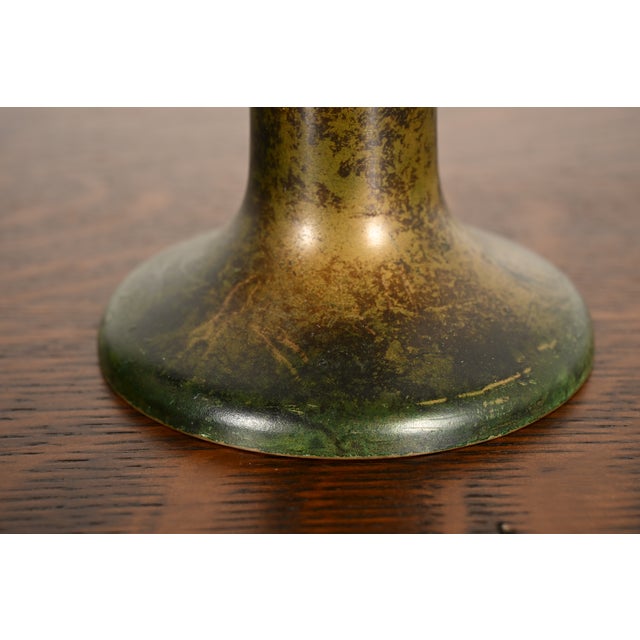 Bronze Heintz Arts & Crafts Sterling Silver on Bronze Candlesticks, Pair For Sale - Image 8 of 13