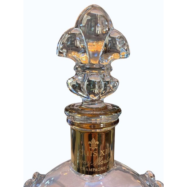 French Late 20th Century Baccarat Crystal Remy Martin Louis XIII Grande Champagne Cognac Baccarat Decanter With Stopper & Gold Plated Label For Sale - Image 3 of 12