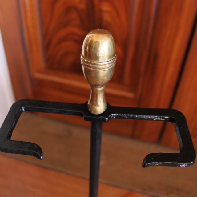 Cast Iron and Brass Antique Fire Tool Stand For Sale - Image 9 of 9
