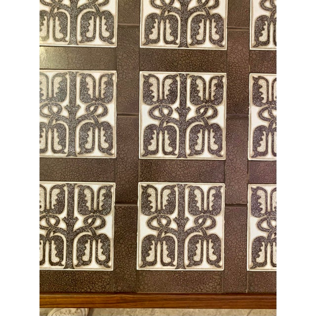 1960s 1960s Mid Century Danish Coffee Table, With Ceramic Tiles For Sale - Image 5 of 9
