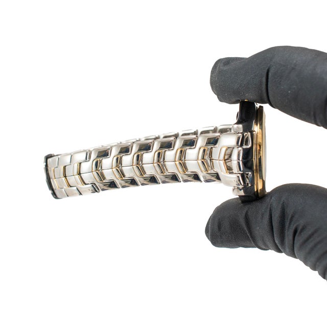 Gold Ladies Tag Heuer Link Lady 27mm Wjf1353 Mop Diamond Dial Gold Steel Quartz Watch For Sale - Image 8 of 10