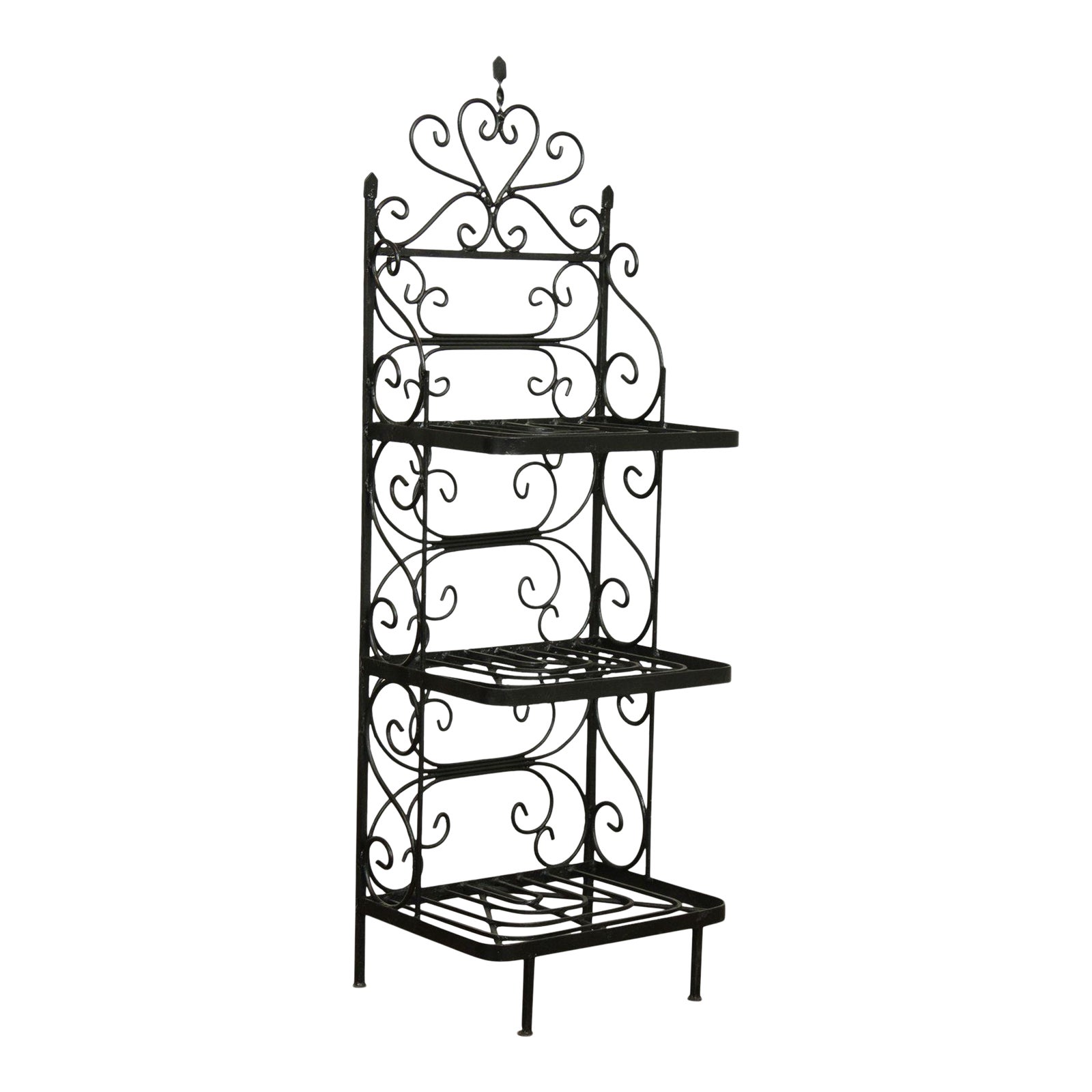 Vintage Custom Wrought Iron 3 Tier Plant Stand Shelf Chairish