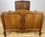 Vintage Louis XVI French Oak Single Bed Frame with Carved Headboard For Sale - Image 3 of 11