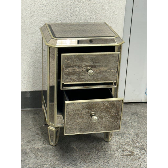 Stein World Petite Two-Drawer Mirrored Chest For Sale In San Francisco - Image 6 of 12