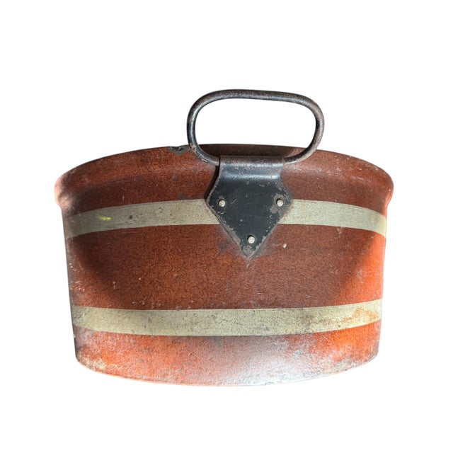 Brown Antique French Papier-Mâché Utility Bowl With Iron Handles, Late 19th Century For Sale - Image 8 of 8