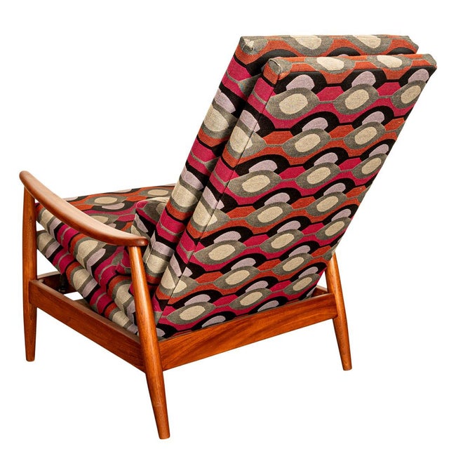 Wood Mid Century Modern Teak Arm Chair Rocker Recliner Arnt Lande Stokke Mobler 1960 For Sale - Image 7 of 12