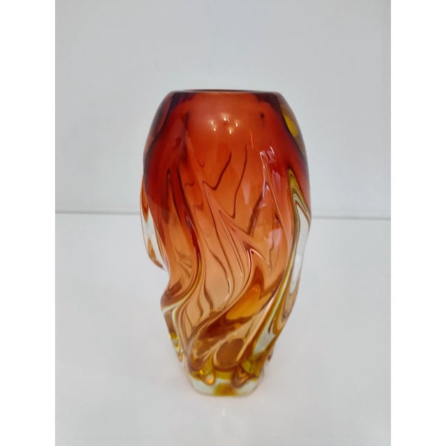 Mid-Century Murano Glass Swirl Vase, 1970s For Sale - Image 12 of 16