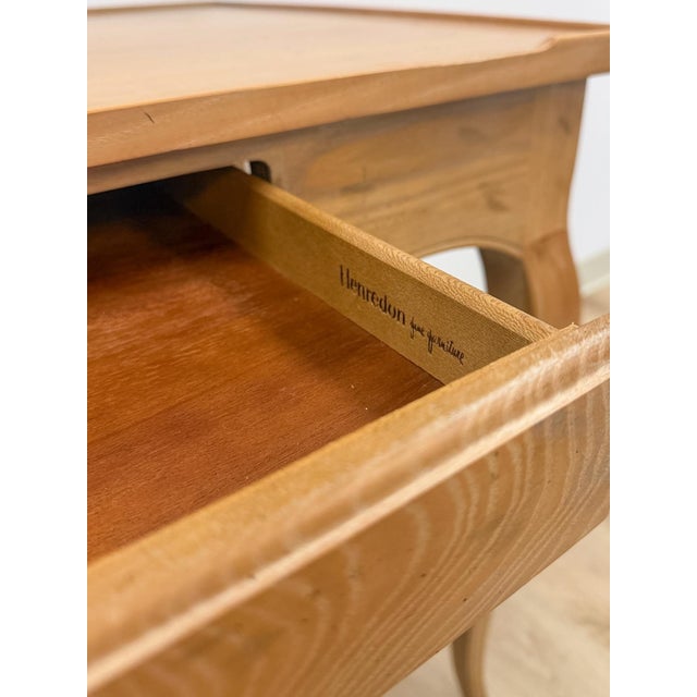 Vintage Desk Henredon Louis XV Style French Provincial Cabriole Leg Writing Wooden For Sale - Image 9 of 15