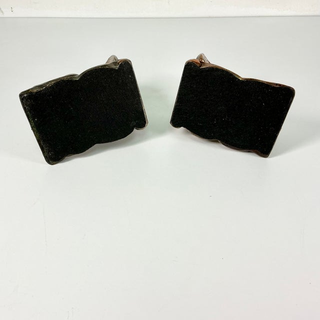 1970s Vintage Coastal Boho Chic Copper Over Cast Metal Koi Fish Bookends - A Pair For Sale - Image 9 of 13