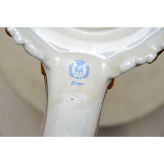 Antique Dresden Style Porcelain Side Table, 1960 For Sale - Image 11 of 13