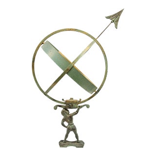 Bronze Armillary With Verdigris Patina For Sale