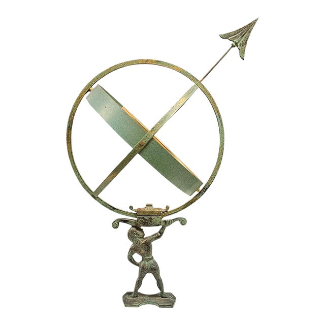 Bronze Armillary With Verdigris Patina For Sale