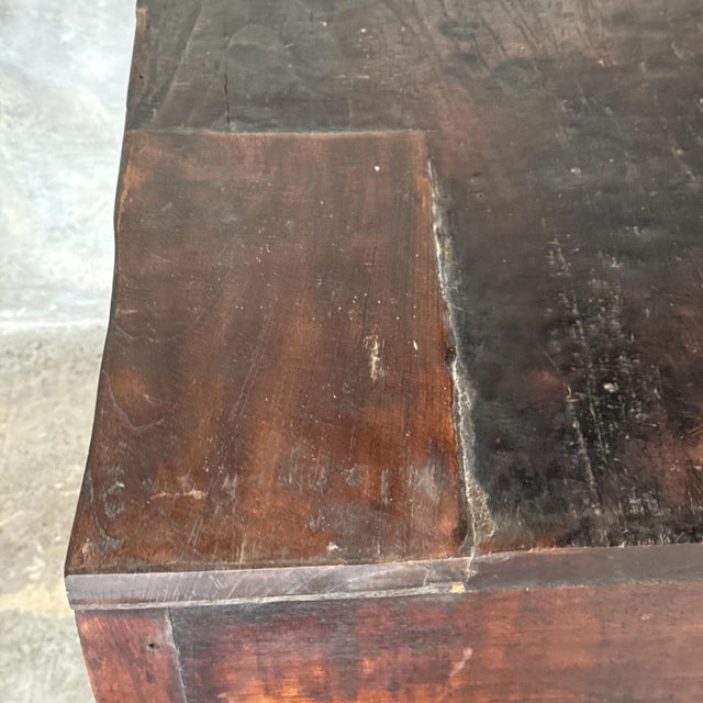 Vintage Indonesian Teak Workshop Cabinet with Two Drawers, 1930s For Sale - Image 9 of 18