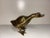 Vintage solid brass duck figurine, featuring embossed plumage and stable webbed feet, 1960s and 1970s, height 12.5 cm,...