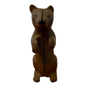 Early 20th Century Begging Bear Cast Iron Still Toy Bank