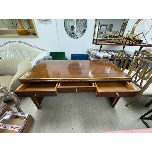 Brown Italian Modern Desk Designed by Sandro Petti For Sale - Image 8 of 18