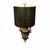 Vintage chinoiserie brass lamp with dragon handles. Features a scene of flying birds on each side mounted on three...