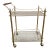1960s Faux Bamboo Brass Bar Cart in the Palm Beach Manner For Sale