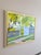 Mid-Century Modern 1961 Mid-Century Modern 'Garden Gate in Spring' Vintage Original Landscape Oil Painting, Framed For Sale - Image 3 of 10