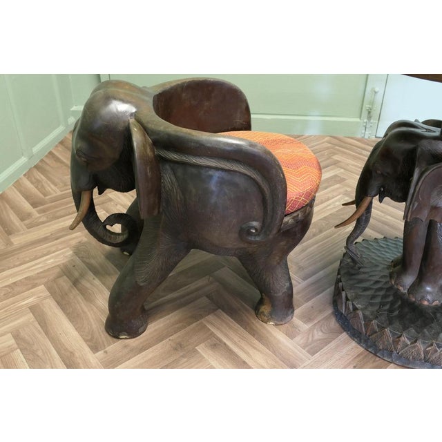 Elephant Chairs and Table, 1960s, Set of 3 For Sale - Image 12 of 15