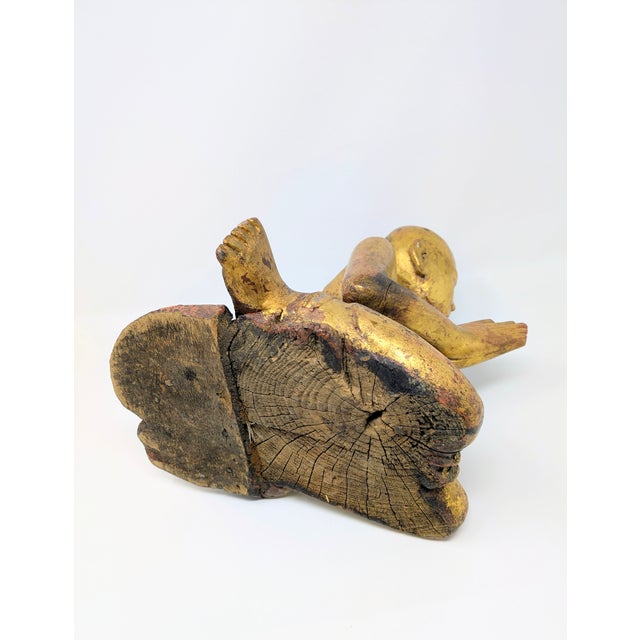 19th Century Burmese Lacquered Wood Statue: Moggallana For Sale - Image 9 of 9