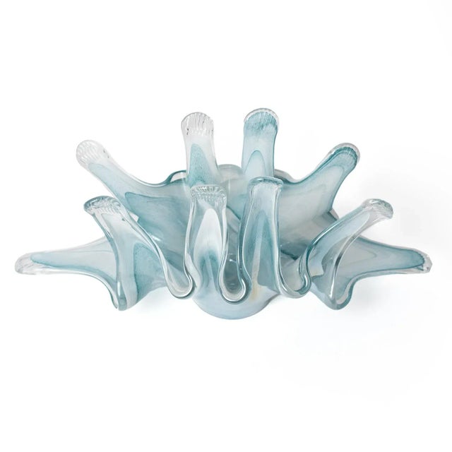 1960s 1960s Blue Urchin Glass Vase For Sale - Image 5 of 7