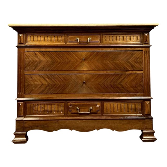 Napoleon III Chest of Drawers in Walnut, 1850s For Sale