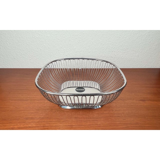 Alessi Italian Postmodern Stainless Steel Fruit Bowl from Alessi, 1980s For Sale - Image 4 of 15