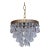 Vintage Hollywood Regency Floral Embossed Brass French Pendalogue Crystal Basket Chandelier For Sale