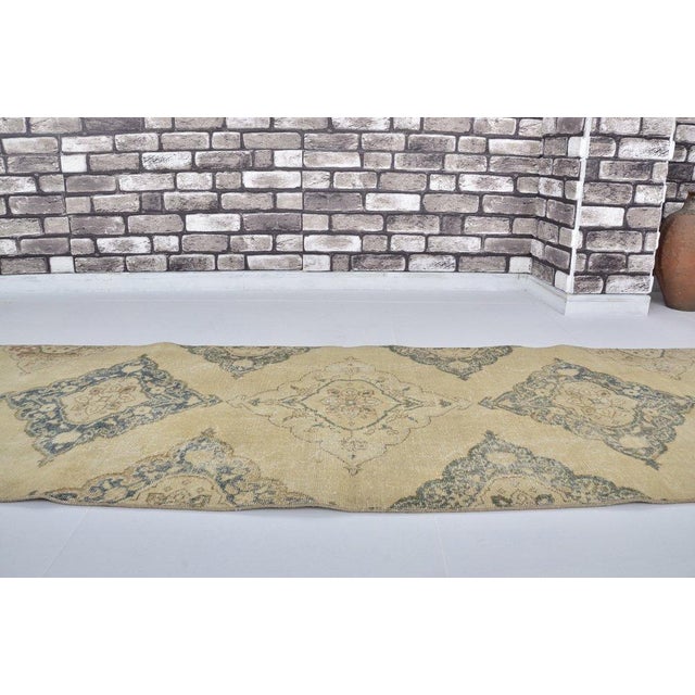 1950s Tribal Handknotted Hallwway Runner Rug For Sale - Image 9 of 10