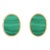 Malachite Oval Shape Bold Stud Earrings - 2 Pieces For Sale