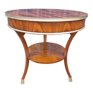 Restored Baker Furniture Company Art Deco Two Tiered Side Table For Sale