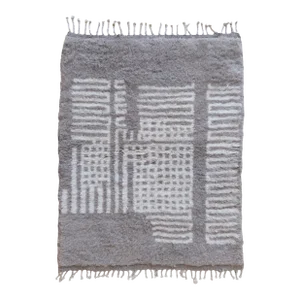 Moroccan Luxury Mrirt Wool Rug - 4.9 X 3.6 Ft