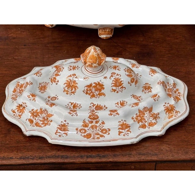 White Moustiers Faience Footed Tureen and Cover, C. 1760, France For Sale - Image 8 of 9