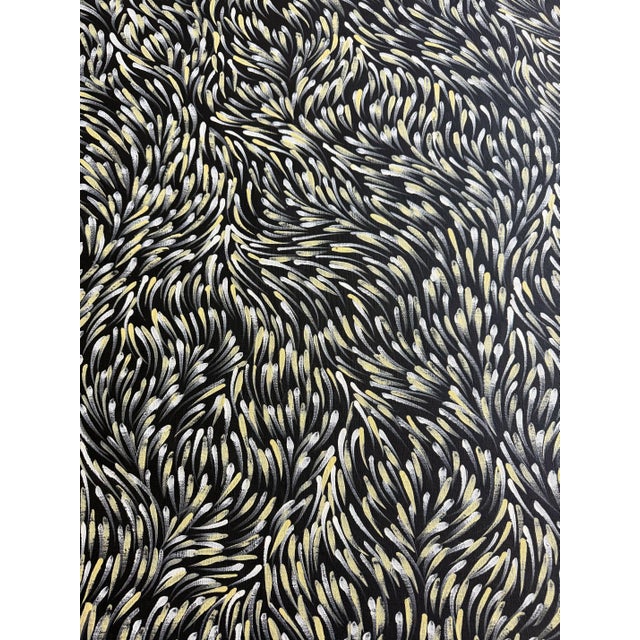 Medicine Leaves Dreaming Large Australian Aboriginal Painting Gloria Petyarre For Sale - Image 4 of 10