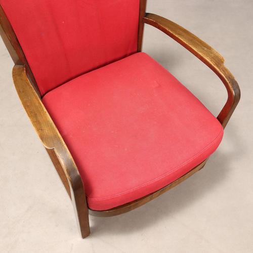 Red Armchairs, 1950s, Set of 2 For Sale - Image 6 of 8