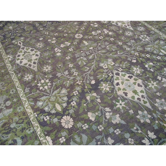 1900 - 1909 Early 20th Century N. Indian Agra Carpet ( 9'6" x 11'8" - 290 x 355 ) For Sale - Image 5 of 12