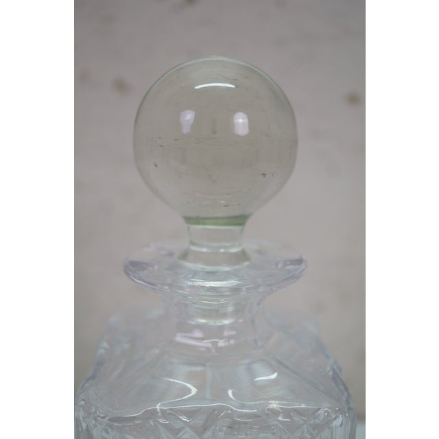 Vintage American Cut Crystal Liquor Wine Bar Bottle Decanter For Sale - Image 6 of 14