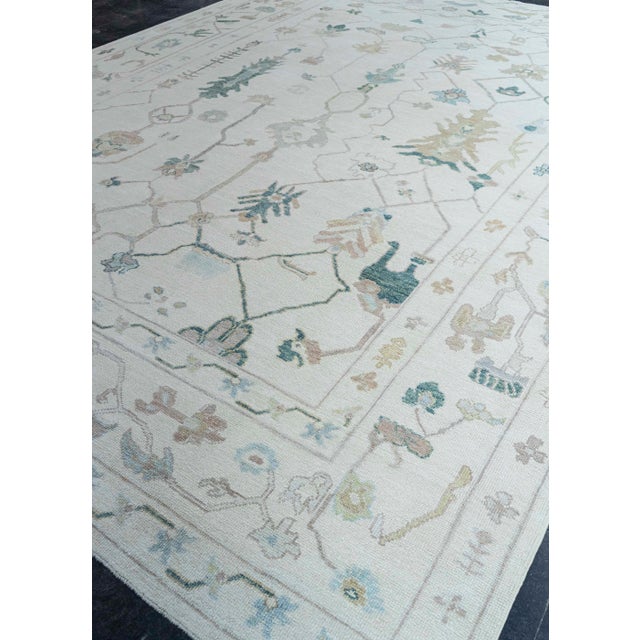 Beige Turkish Oushak Rug 10'11" x 14'9" #20401 For Sale - Image 8 of 8