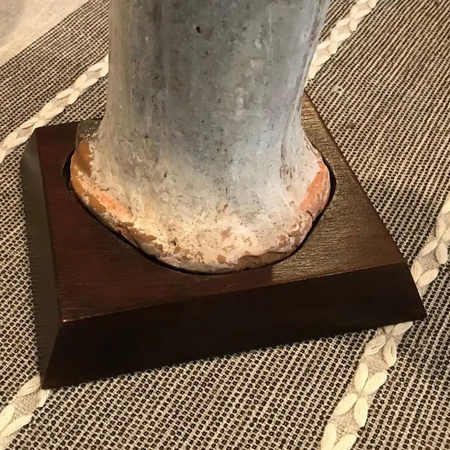 Antique Tang Dynasty Fat Lady Pottery Figure For Sale - Image 9 of 10