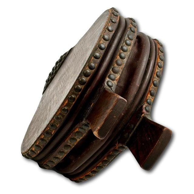 Outstanding Large 1890s Antique Hand Made English Yew Wood & Brass "Double Lung" Fireplace Bellows - 24 Inches Long For Sale - Image 12 of 18