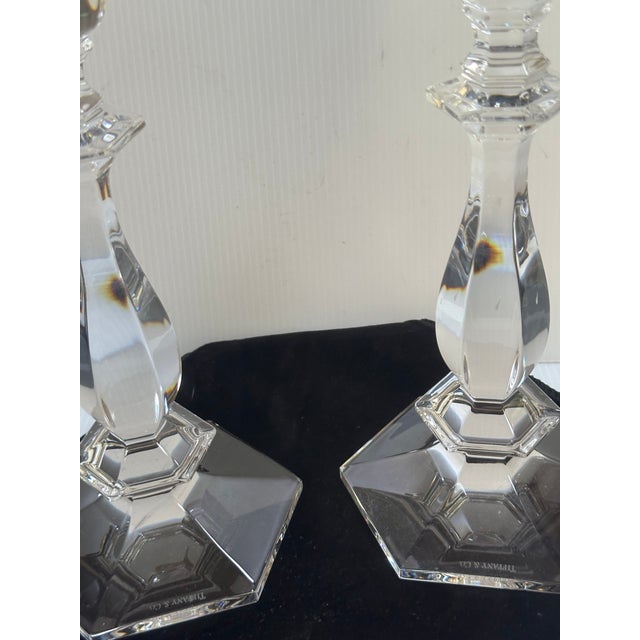 Set of Two(2) Vintage 1950s Tiffany & Co. 10"h Chunky Candlesticks For Sale - Image 14 of 16