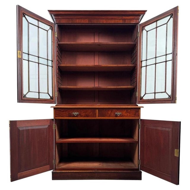 19th Century Regency English Mahogany Bookcase For Sale - Image 4 of 14