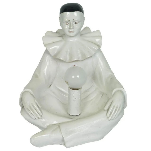 1960s table lamp Pierrot figurine in Porcelain Ceramics by Nove di Bassano Origins of Pierrot Pierrot is a mask born in...