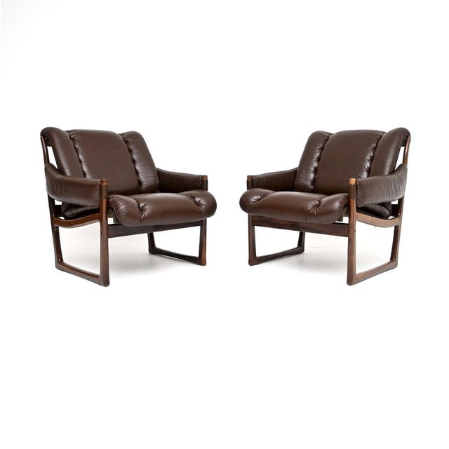 Vintage Armchairs by Torbjorn Afdal for Bruksbo, 1970, Set of 2 For Sale - Image 11 of 11