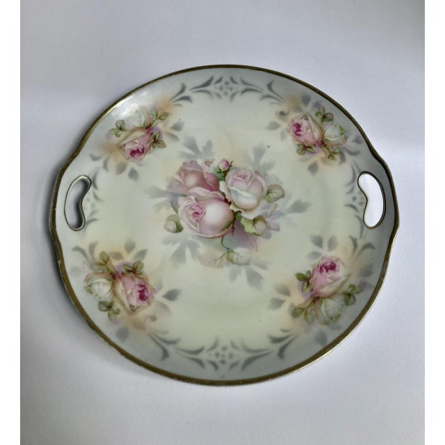 Circa 1910's Erdmann Schlegelmilch "Rose" Handled Serving Plate For Sale - Image 14 of 14