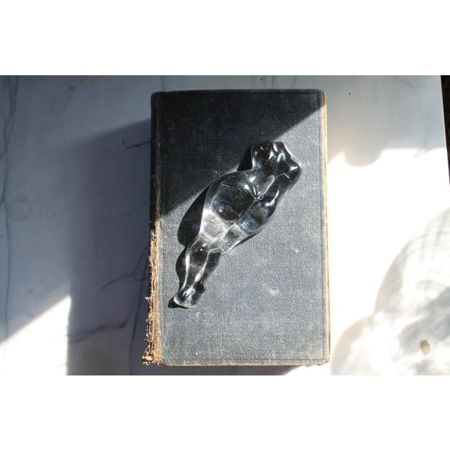Glass Vintage Nude Female Glass Art Paperweight or Decorative Object For Sale - Image 7 of 12