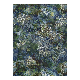 The House of Scalamandré Ridge Edge Wallcovering Wallpaper, Midnight Leaf For Sale
