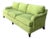 Vintage Baker Chartreuse Roll Arm Sofa For Sale