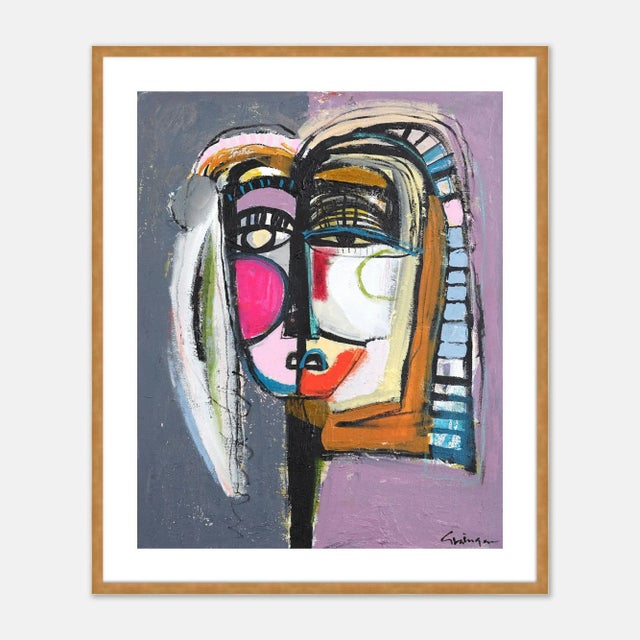 Contemporary Lucille by Lesley Grainger in Gold Frame, Small Art Print For Sale - Image 3 of 3